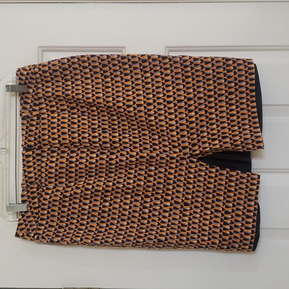 MOSSIMO Pencil Skirt Black Brown Gray Orange Pink Art Deco - Picture 5 of 12